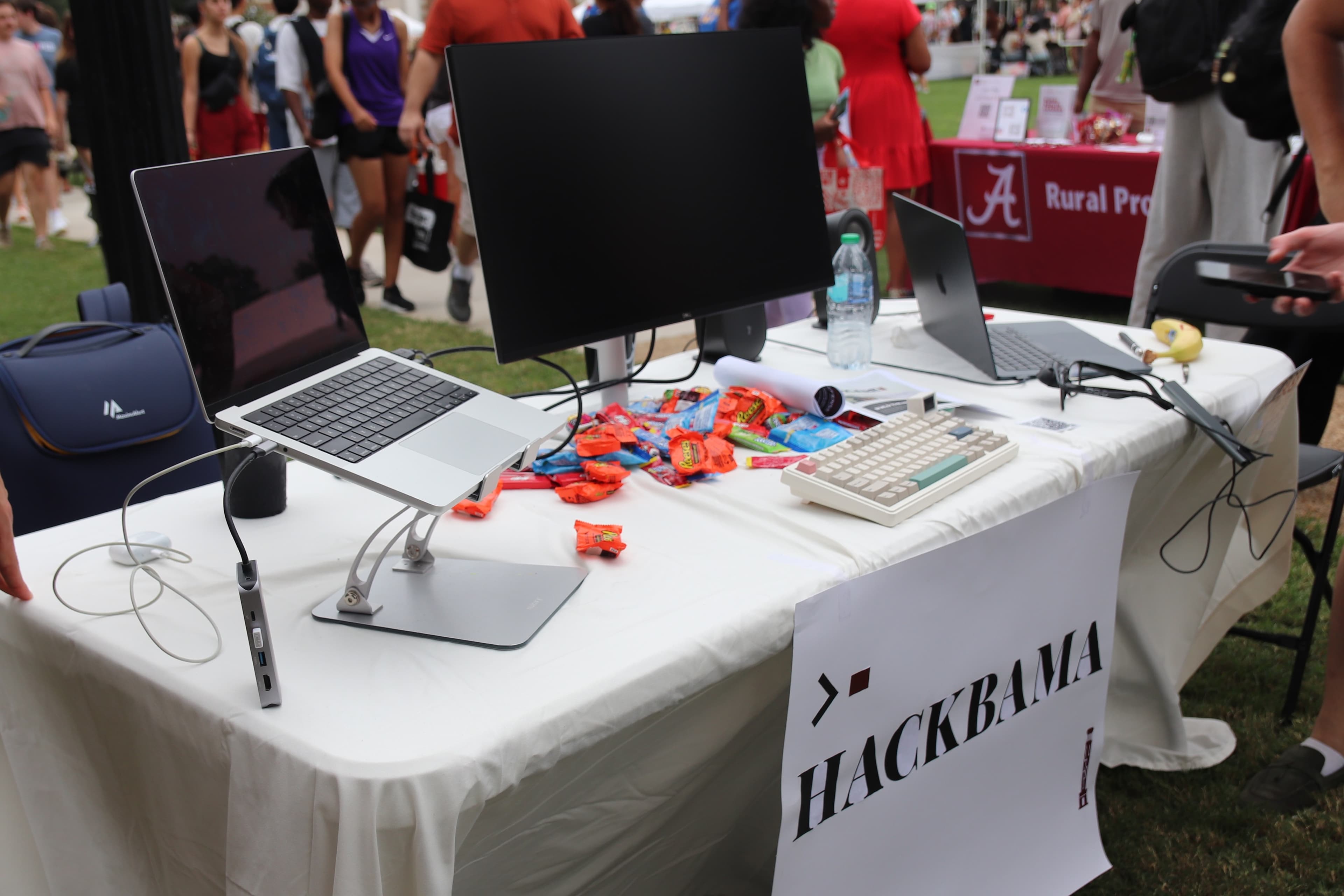 The HackBama demo table.