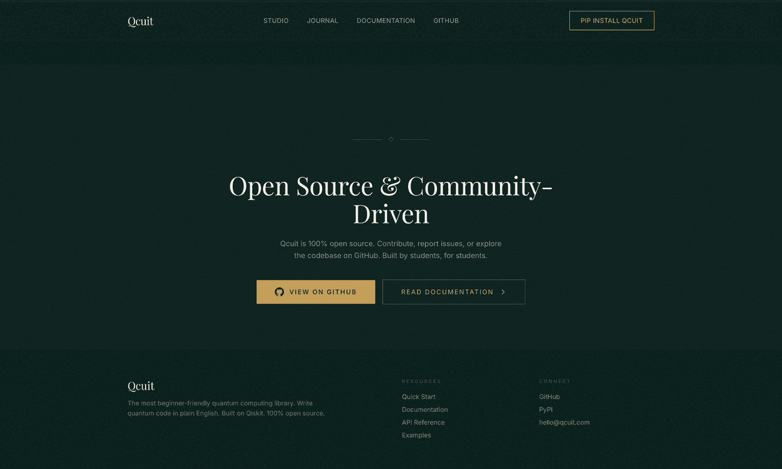 Qcuit’s community and open-source introduction.